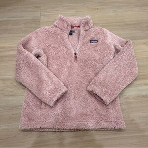 Patagonia Girls size L (12) Pink Fleece Pullover 1/4 zip